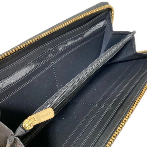 Auth COACH Heritage/Luxury Signature PVC Leather Accordion Zip Around F54630 PVC - Picture 6 of 9